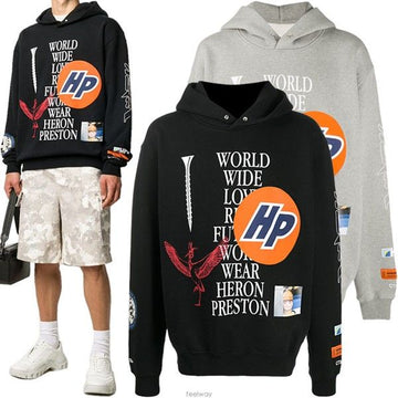 Heron Preston Graphic Print Hoodie HMBB011F 20JER001 1001 0901 24319852