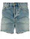 Saint Laurent Eyelet Denim Shorts 606814 YL870 4993108279 4993108279 24319900 [P]