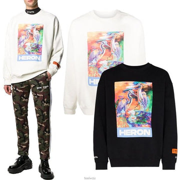 HERON PRESTON Logo-Druck Sweatshirt HMBA007S 20896021 1088 0188 24333890