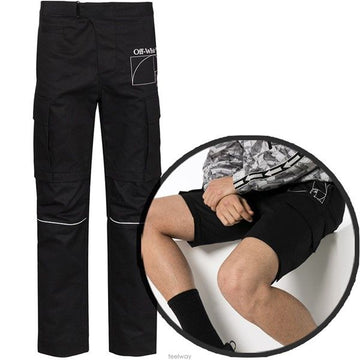 OFF WHITE Logo Reißverschluss Cargo-Hose 48012 24333954