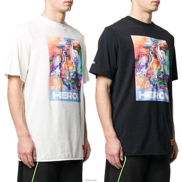 HERON PRESTON プリント半袖Tシャツ HMAA013S 20914021 1088 0188 24333958