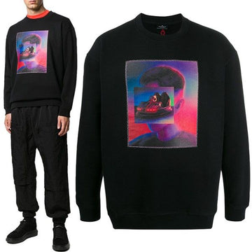 MARCELO BURLON マルセロ・ブルーノ プリンテッド クルーネック スウェットシャツ CMBA049F19506023 24333987