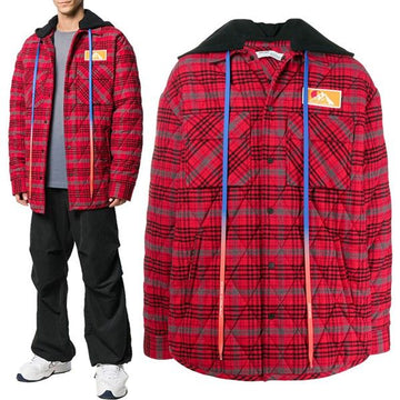 OFF WHITE フランネル チェック キルティング ジャケット 2000 24334026
