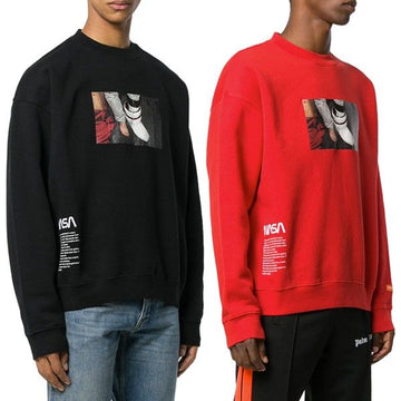 HERON PRESTON NASA プリント スウェットシャツ HMBA003F19808019 1088 2088 24334049