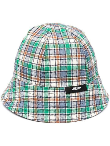 MSGM Check Print Bucket Hat 16157128 24735245