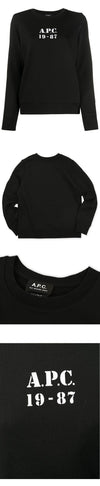 APC MELISSA Logo Sweatshirt Schwarz COECQ F27610 LZZ 44872922 [P]