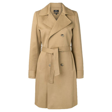 APC Alexis Baumwoll-Gabardine Trenchcoat Beige stamp: COCTR F01370 BAA 44872947