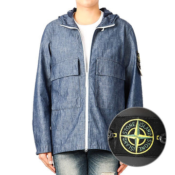 STONE ISLAND 男性マックシャンブレージャケット (741543747 WASH) 30978554