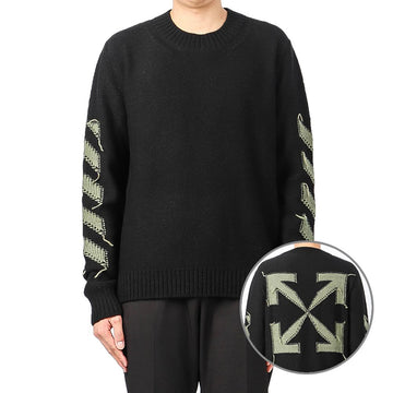 OFF WHITE (OMHE088F21KNI001 1055) Herren Arrow Diag Strick 30979006