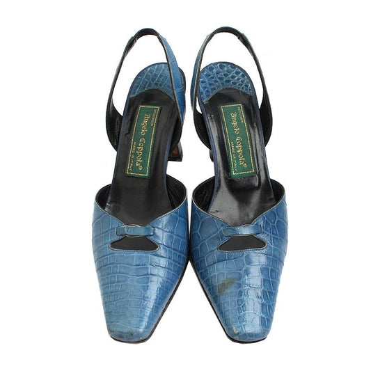 ANGELO Coppola Blau Wani Slingback Schuhe 35.5 44904196