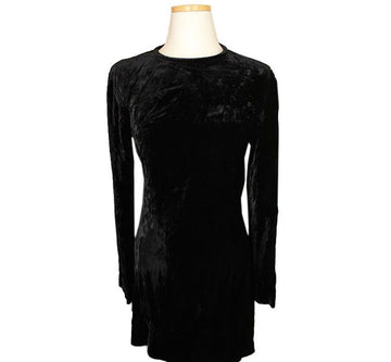 OTHER BRAND Jenny schwarze Samt Falten Slim Fit Oberteil 38 26806969