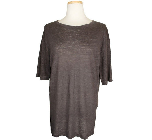 Other Brand Mog Grey Linen Top 44 26807207