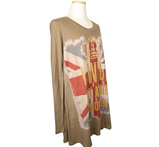 Other Brand MORIS SONIA Multi-Print Gold Stud Cotton Top 66 26807153