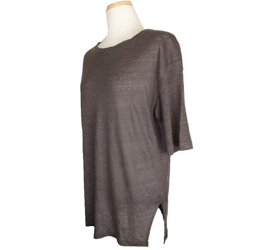 Other Brand Mog Grey Linen Top 44 26807207
