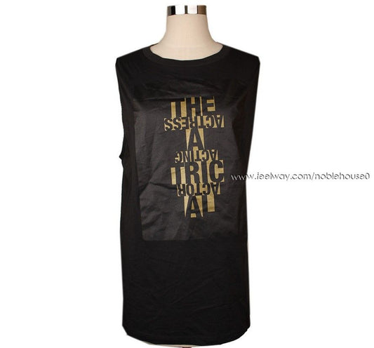 Acne Studios Acne Dark Green Lettering Print Tank Top S 26807282