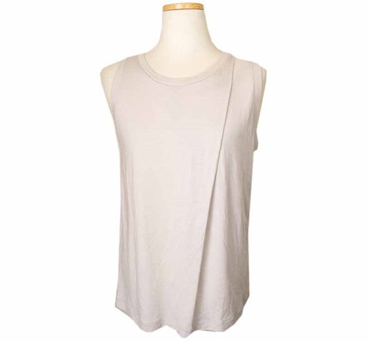 Other Brand AllSaints Light Grey Asymmetric Pleated Tank Top XS 26807324