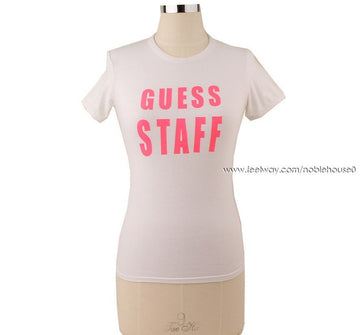 Other Brand Guess White Fluorescent Logo T-Shirt M 26807578