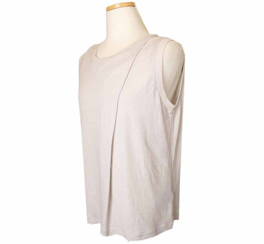 Other Brand AllSaints Light Grey Asymmetric Pleated Tank Top XS 26807324