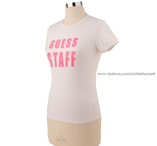 Other Brand Guess White Fluorescent Logo T-Shirt M 26807578