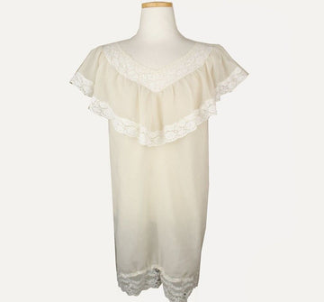 OTHER BRAND イセイMEクチュール ベージュレースロングトップ F 26809180