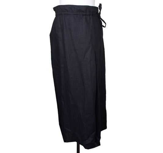 Other Brand Carla Carini Black Linen Skirt 55 26809378