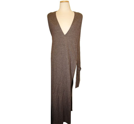 OTHER BRAND Hiroko Bise Asymmetrisches Braunes Strickkleid 66 26809517