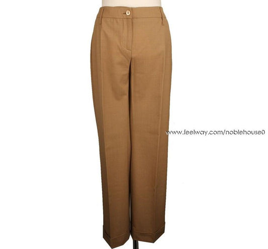 MALO Goldbeige Wollhose 40 2885662952 26810045