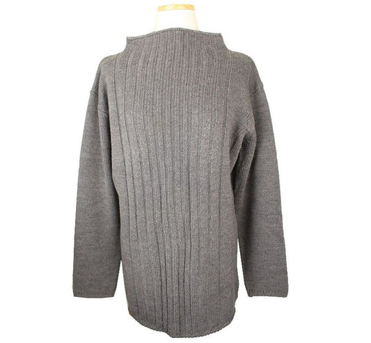 Other Brand Marina Rinaldi Gray Wool Blend Knit Top S 26810105