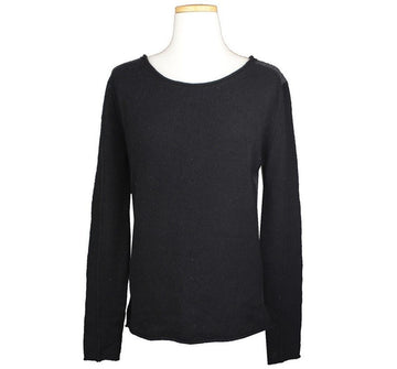 Zadig & Voltaire Black & Gray Cashmere Knit Top M 26810148
