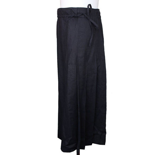 Other Brand Carla Carini Black Linen Skirt 55 26809378