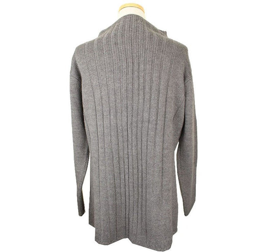 Other Brand Marina Rinaldi Gray Wool Blend Knit Top S 26810105