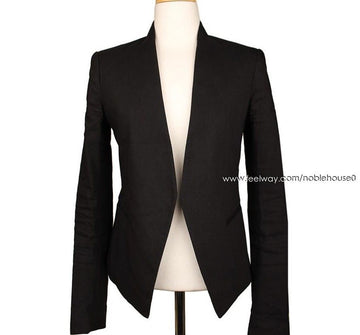 THEORY ブラック リネン ジャケット 2 26810191