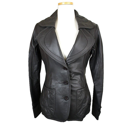 OTHER BRAND Robo Ledergürteljacke Grau 55 26810456