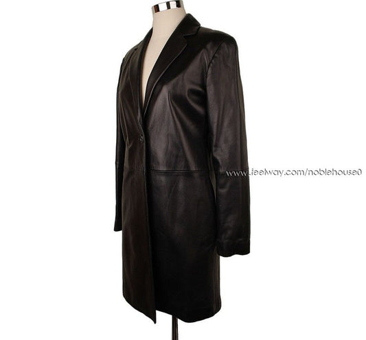 UNGARO Emmanuel schwarze Lammskin Langjacke M 26810541