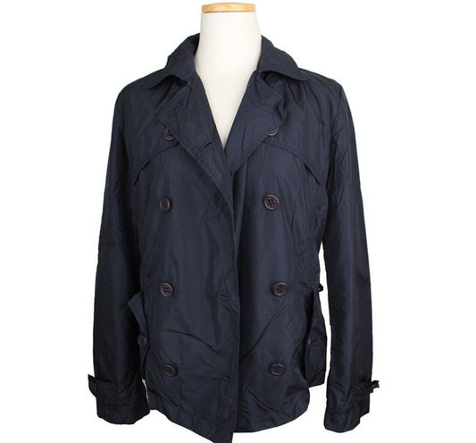 Other Brand Add Navy Double Button Windbreaker Short Jacket S 26810302