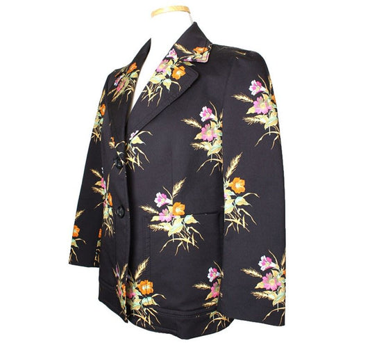 OTHER BRAND N21 Floral-Print Mischgewebe-Jacke 42 26810378
