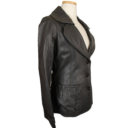 OTHER BRAND Robo Ledergürteljacke Grau 55 26810456