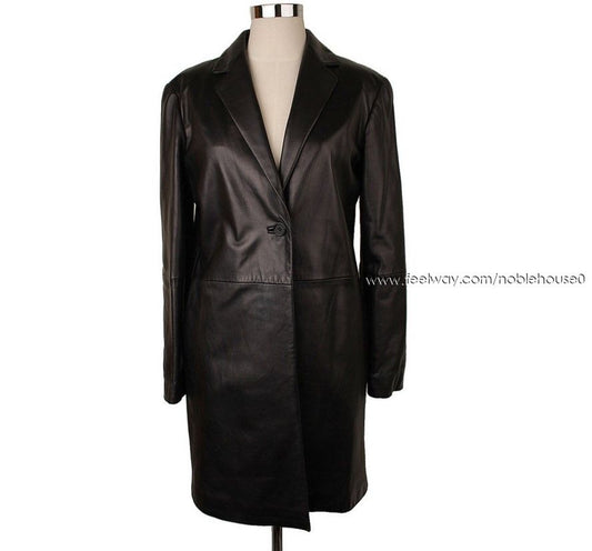 UNGARO Emmanuel schwarze Lammskin Langjacke M 26810541