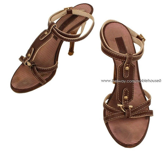 Dsquared2 Chocolate Brown Strap Sandals 37.5 26810826