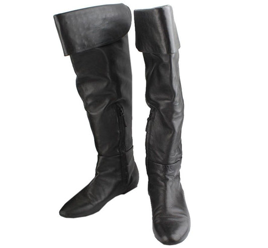OTHER BRAND Kolan Schwarze Silberstift Lange Stiefel 5.5B 26810942