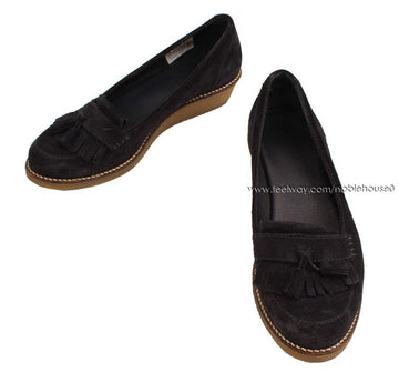 Other Brand Fred Perry Navy Suede Tassel Wedge Moccasin 2421935356 26811038