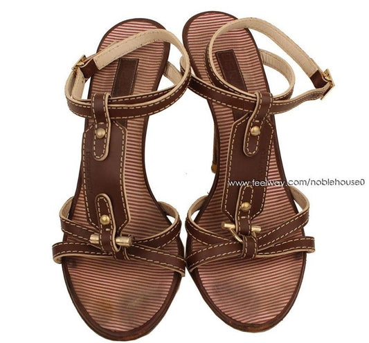 Dsquared2 Chocolate Brown Strap Sandals 37.5 26810826