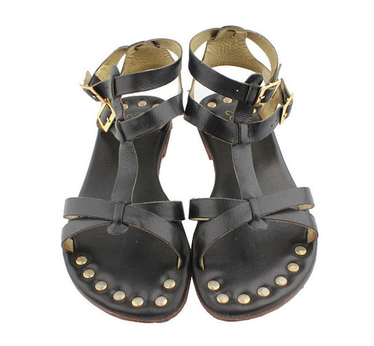 Other Brand Matt Bernson Black Gladiator Sandals Gold 245 26810985