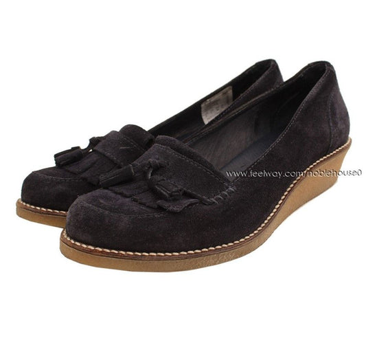 Other Brand Fred Perry Navy Suede Tassel Wedge Moccasin 2421935356 26811038