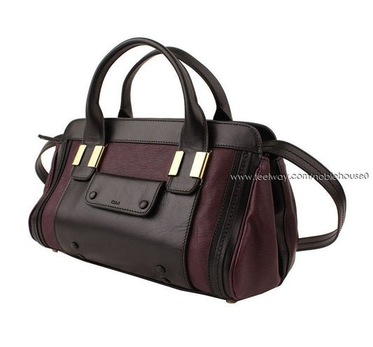 CHLOE パープルブラック リトルアリス トート兼ショルダーバッグ 26811139
