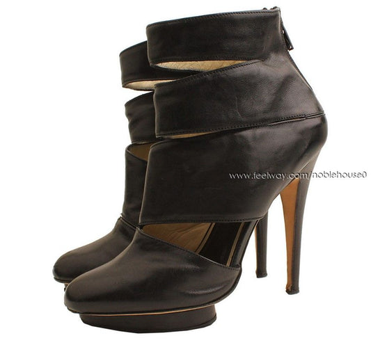 NEIL BARRETT Schwarze Plateauboots 36 2501635416 26811149