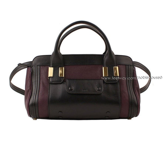 CHLOE パープルブラック リトルアリス トート兼ショルダーバッグ 26811139