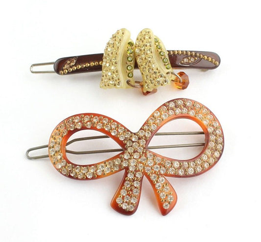 Other Brand Chic É Mode Bow and Yellow Bell Hairpin Set of 2 26811972