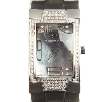 TechnoMarine Mother of Pearl Dial Diamond Rubber Band Women's Watch 24MM 26812136