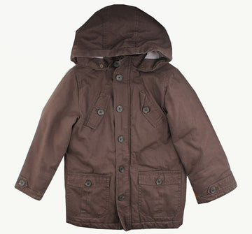 Other Brand Kakhi Brown Hooded Manteau 8 Years 26812218